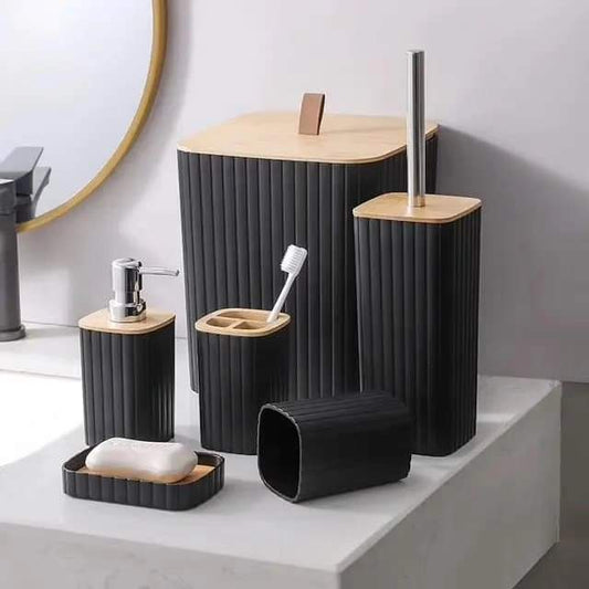 Complete 6-Piece Bath Accessory Set - Luxicro
