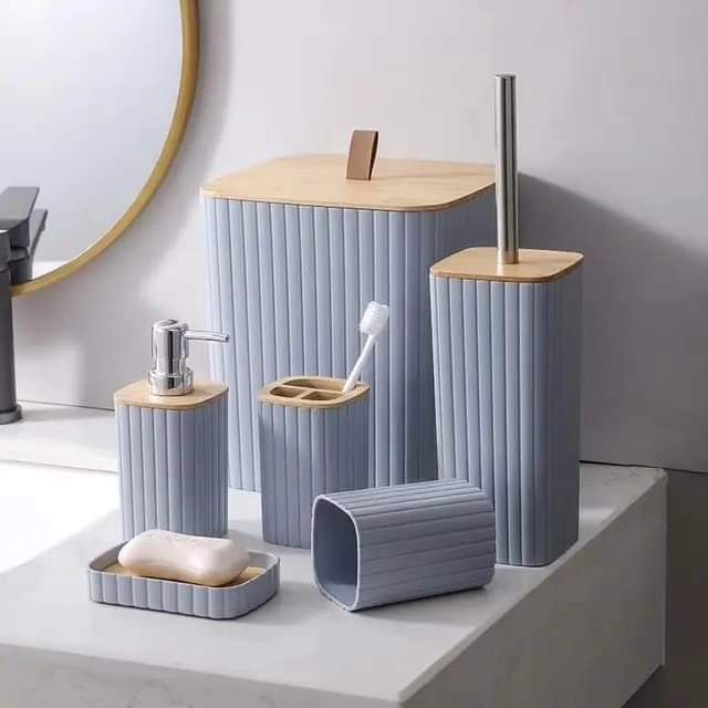 Complete 6-Piece Bath Accessory Set
