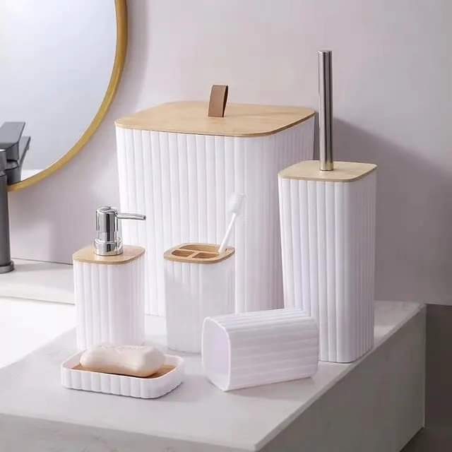 Complete 6-Piece Bath Accessory Set