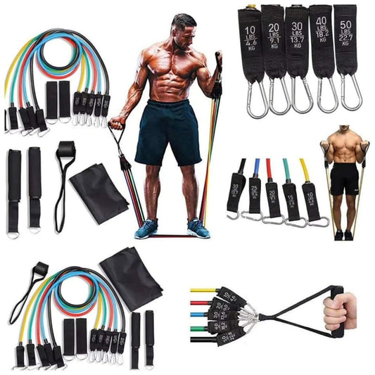 Complete Fitness 11 Piece Resistance Band Kit - Luxicro