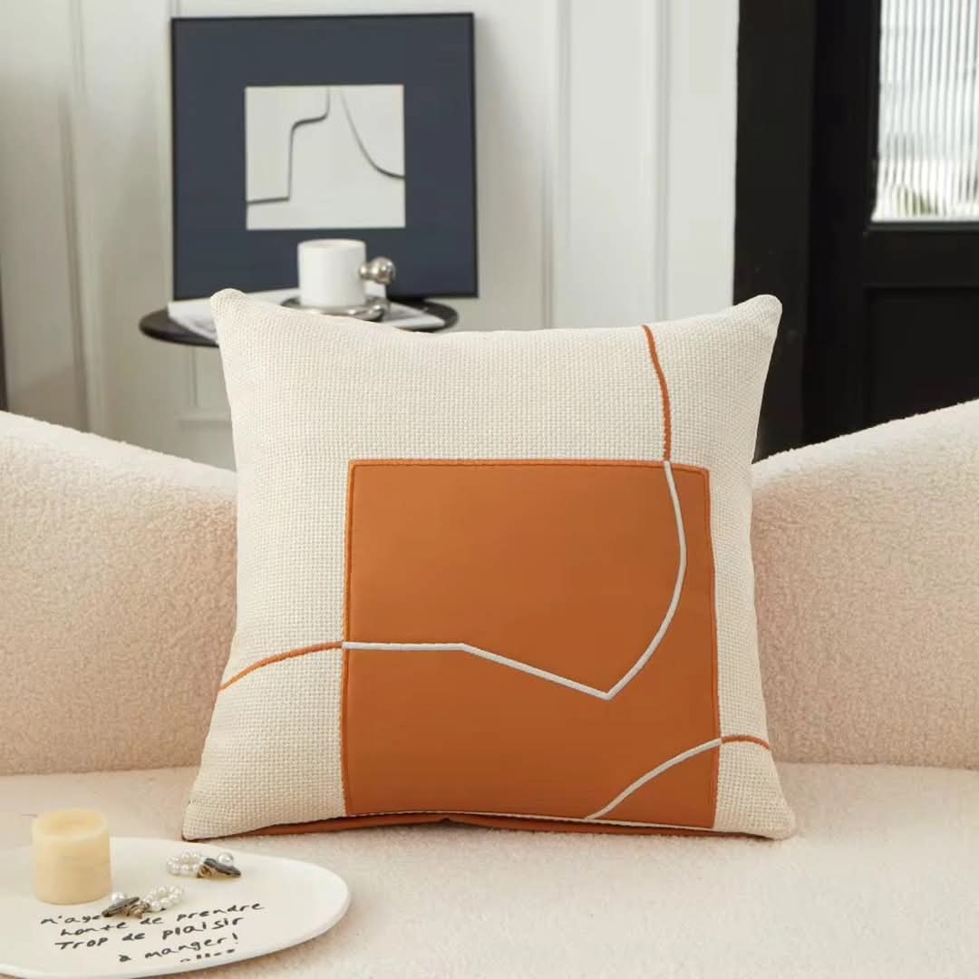 Stylish Throw Pillow with Geometric Design