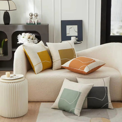 Stylish Throw Pillow with Geometric Design