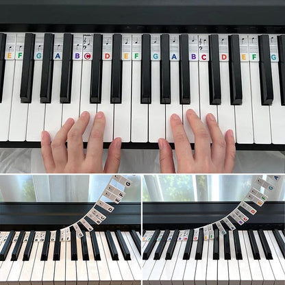 Easy Peel Piano Key Stickers
