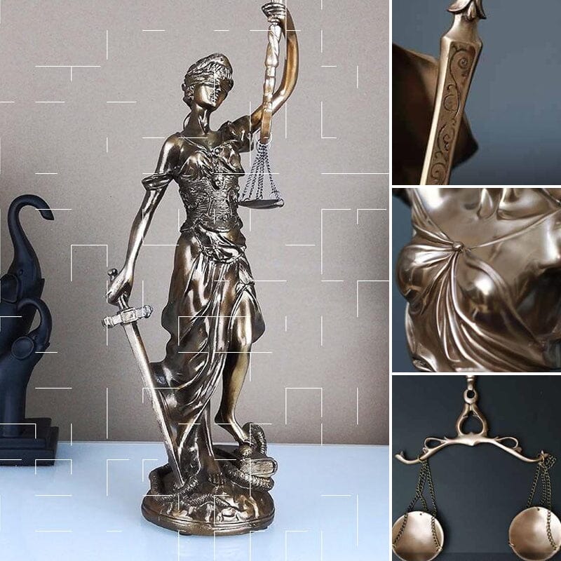 Elegant Female Justice Sculpture Figure