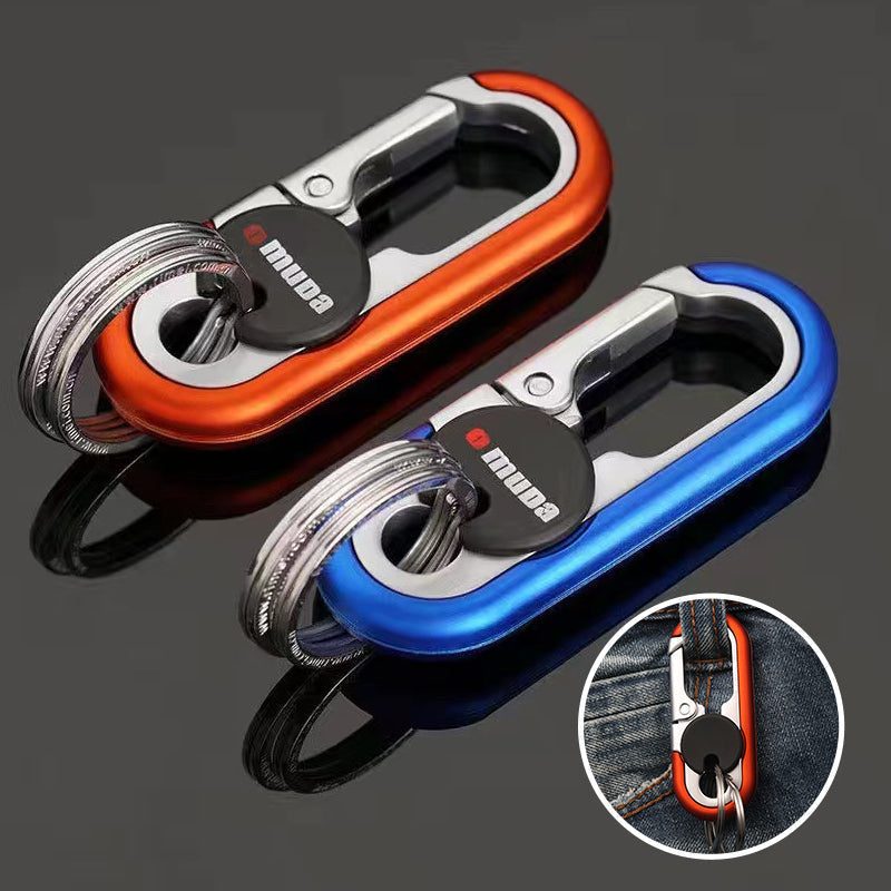 Silver Tone Belt Keychain Chain