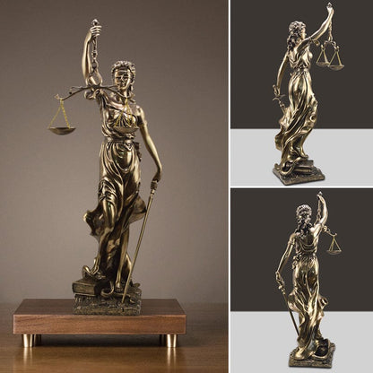 Elegant Female Justice Sculpture Figure