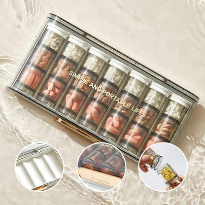 Compact Travel Weekly Pill Organizer