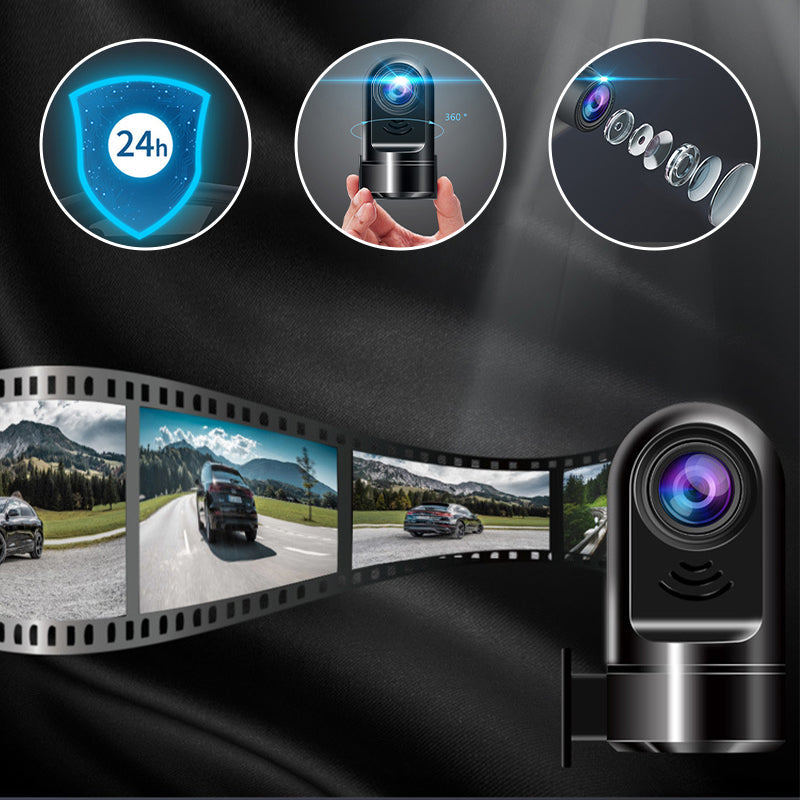 Small HD Dash Cam with 360 Degree View