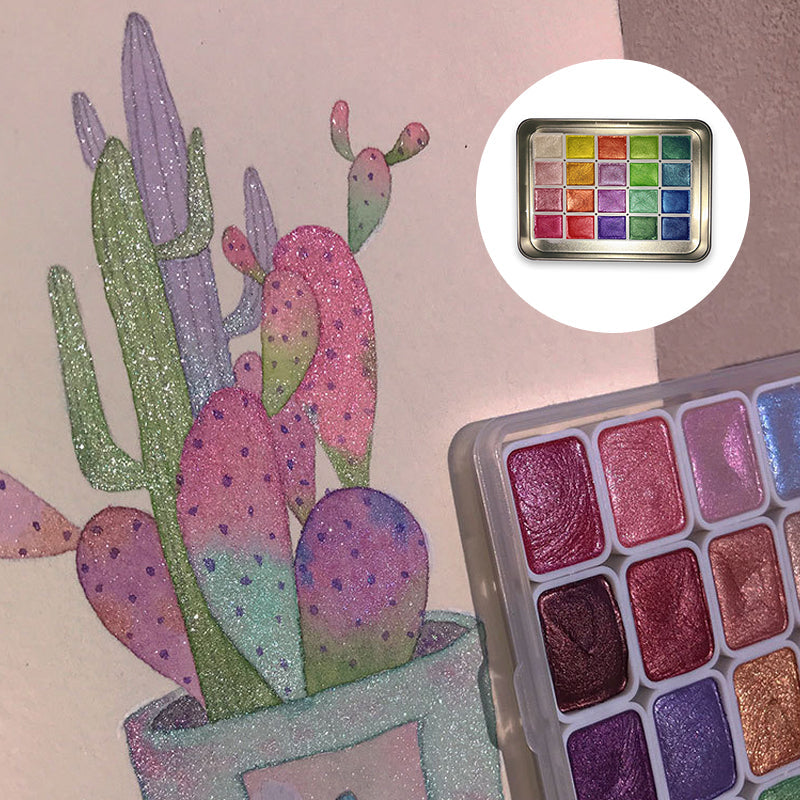 Bright 20 Piece Watercolor Painting Set