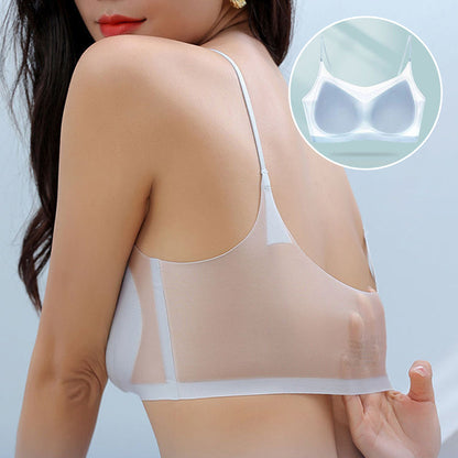 Slim Cooling Bra Made of Breathable Silk Fabric