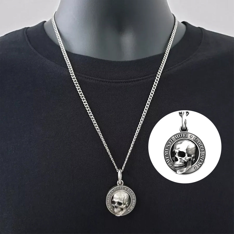 Fashionable Silver Skull Necklace - Luxicro