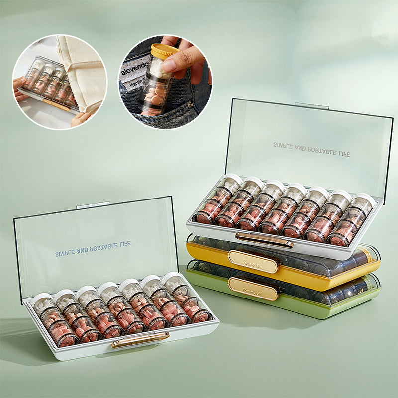 Compact Travel Weekly Pill Organizer