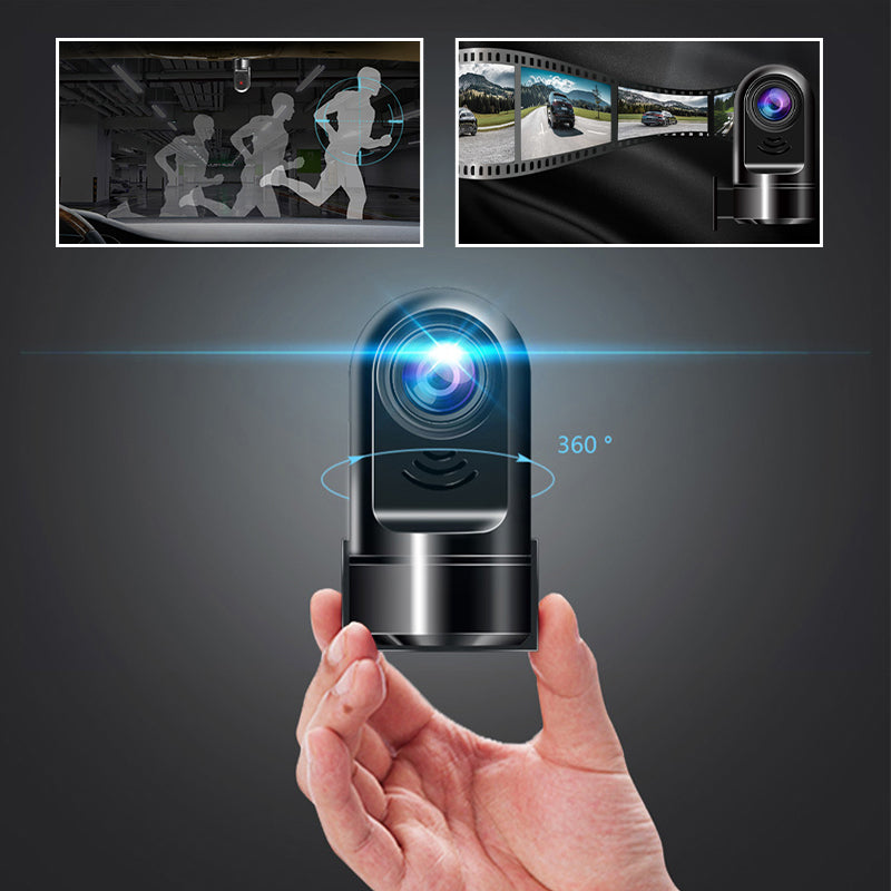 Small HD Dash Cam with 360 Degree View