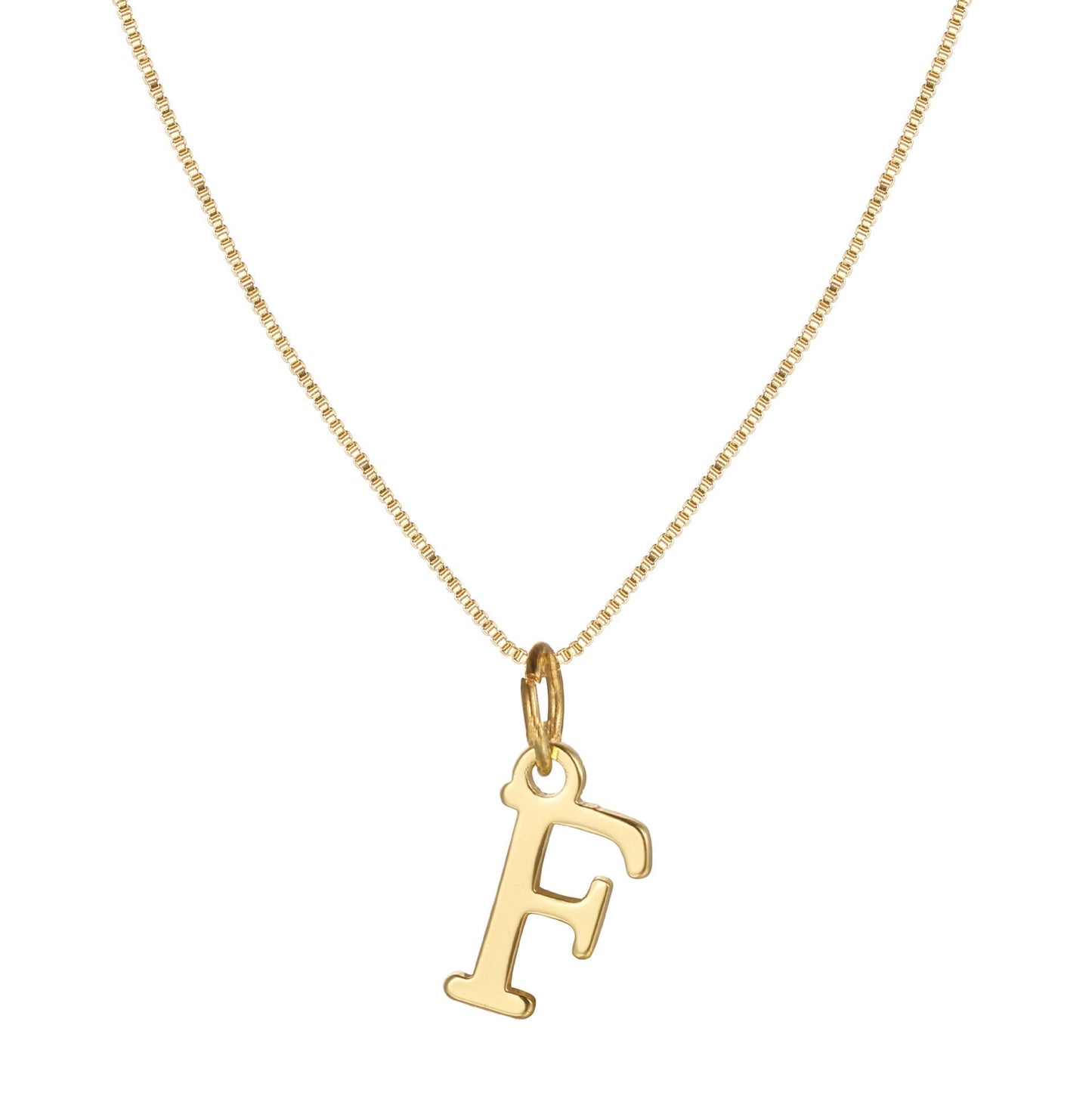 Classic 14k Gold Monogram Pendant Necklace