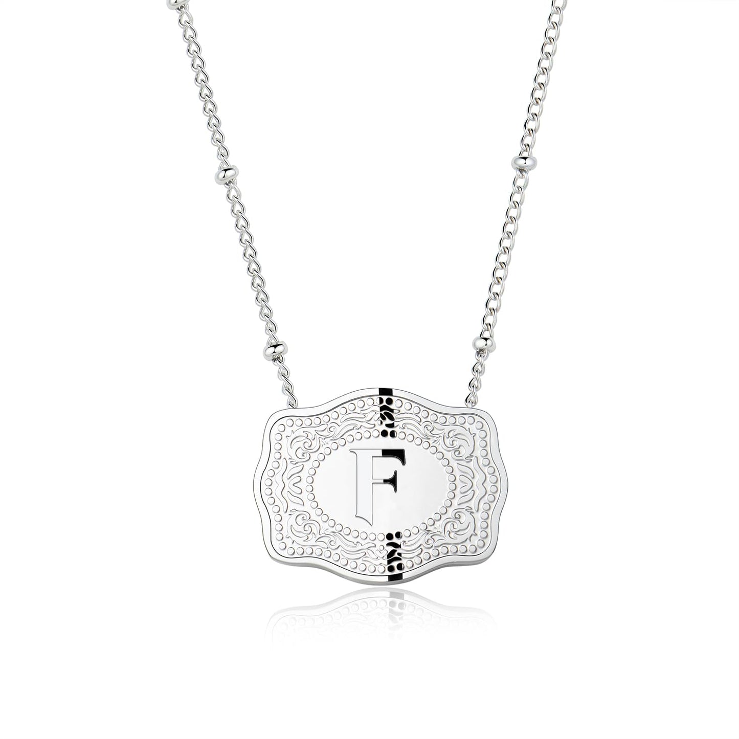 Dainty Monogram Pendant Necklace With Charm