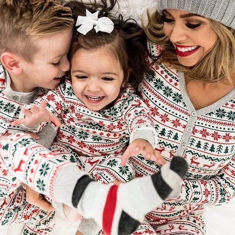 Cozy Holiday Pajama Set Soft Cotton Family Sleepwear - Luxicro