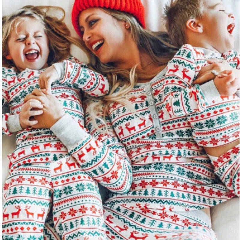 Cozy Holiday Pajama Set Soft Cotton Family Sleepwear