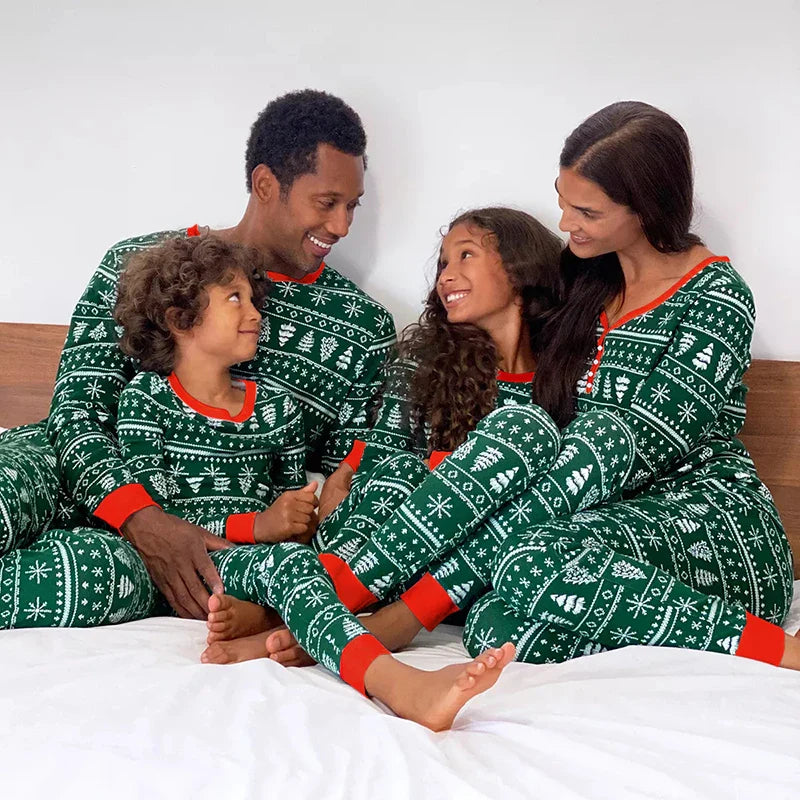 Cozy Holiday Pajama Set Soft Cotton Family Sleepwear