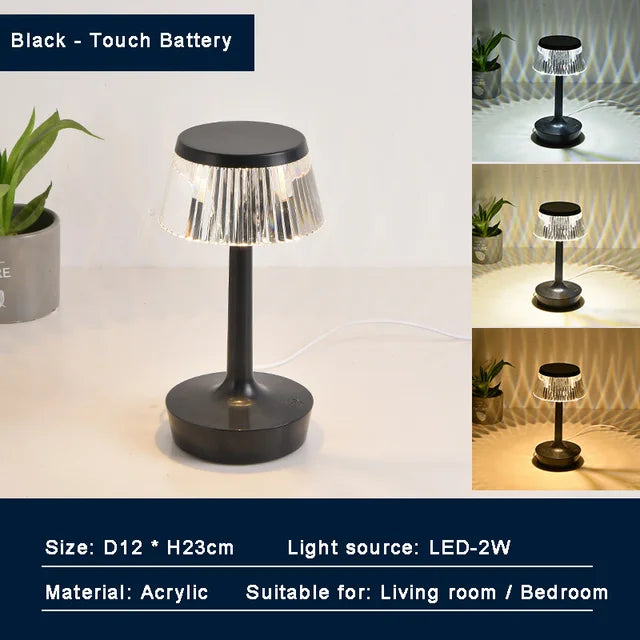 Stylish LED Glass Table Lamp