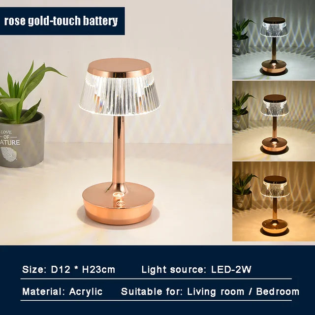 Stylish LED Glass Table Lamp