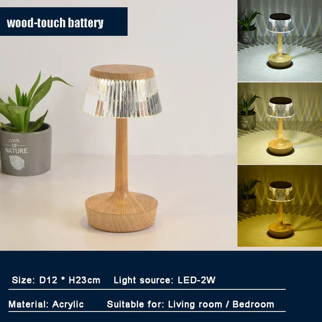 Stylish LED Glass Table Lamp
