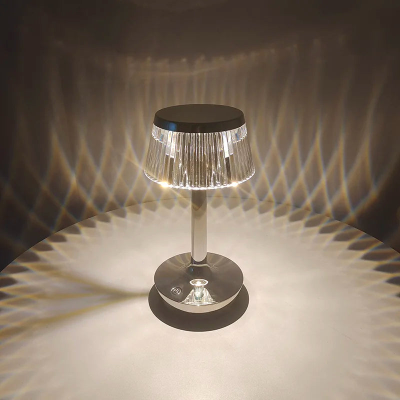 Stylish LED Glass Table Lamp