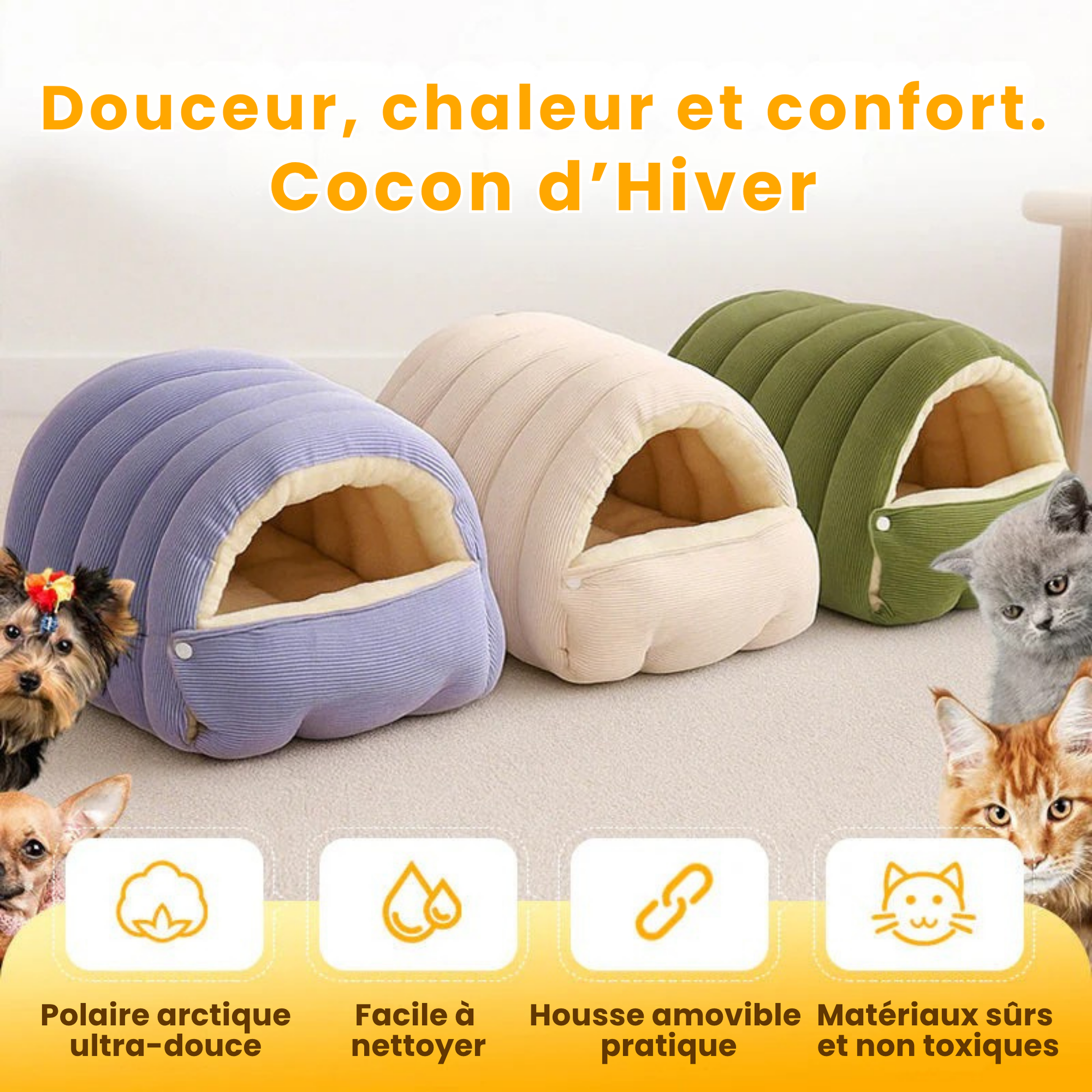Cozy Fleece Pet Mattress for Cats and Dogs - Luxicro