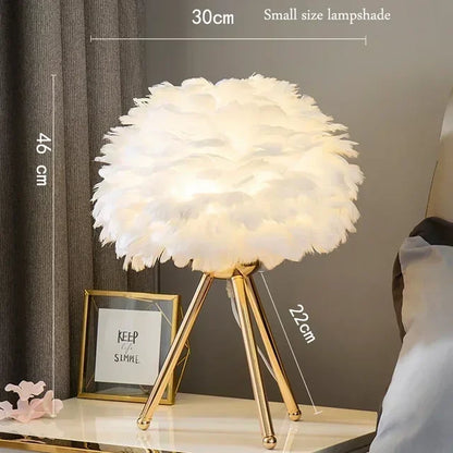 Premium Soft Feather Table Lamp