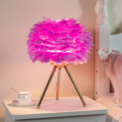 Premium Soft Feather Table Lamp