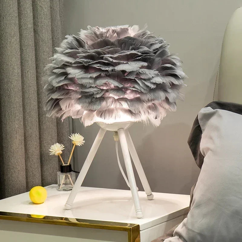 Premium Soft Feather Table Lamp