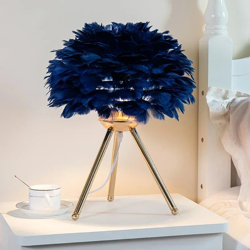 Premium Soft Feather Table Lamp