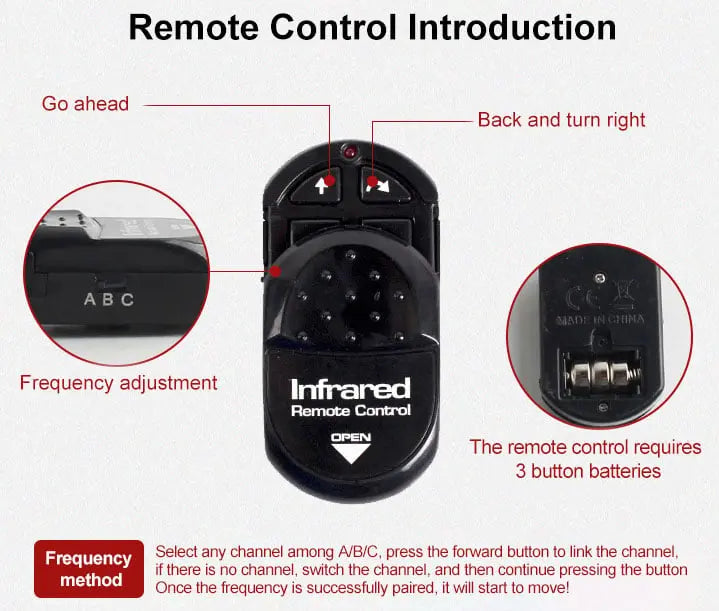 Remote Control Toy Cockroach with Glow Eyes Effect