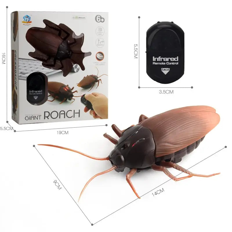 Remote Control Toy Cockroach with Glow Eyes Effect