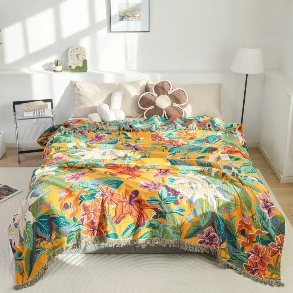Colorful Summer Beach Throw Blanket - Luxicro