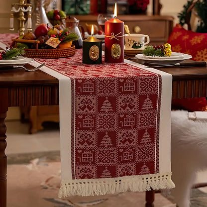 Holiday Red Deer Table Runner