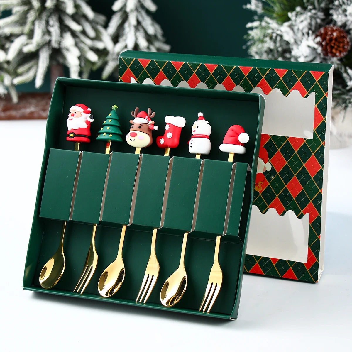 Luxury Holiday Christmas Silverware Set - Luxicro