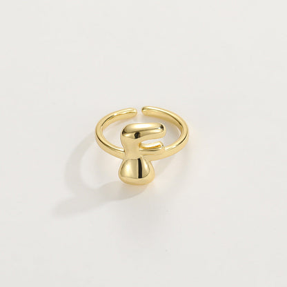 Stylish Monogram Letter Ring