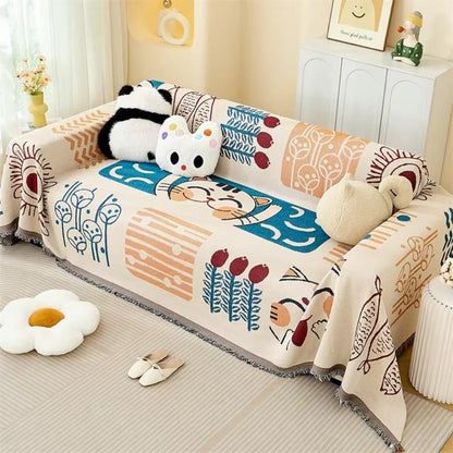 Colorful Patterned Couch Slipcover