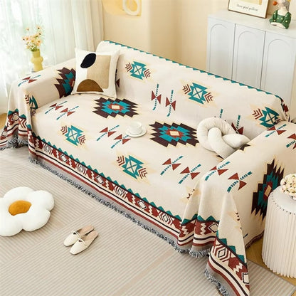 Colorful Patterned Couch Slipcover