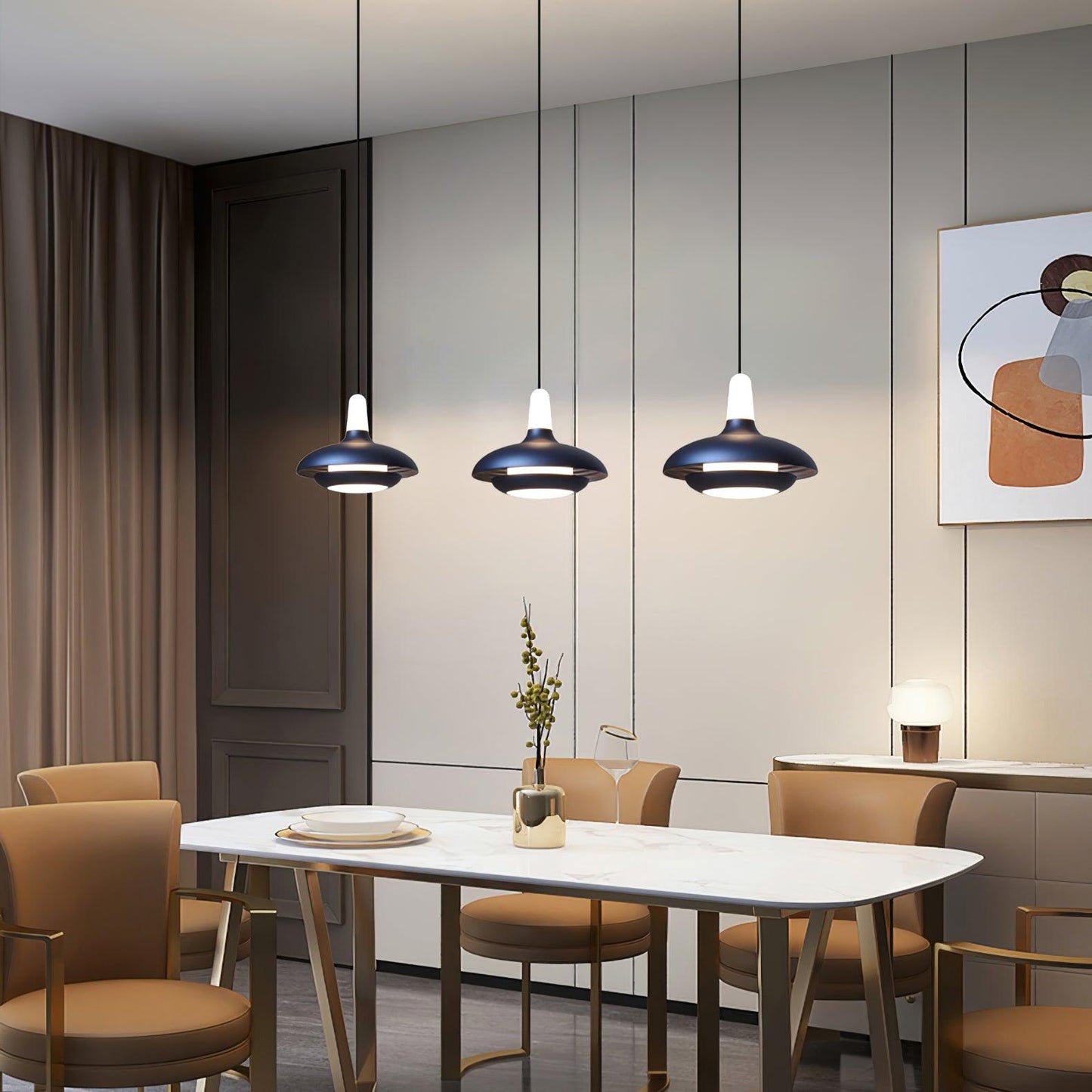 Bright Modern Pendant Lighting For Dining Area