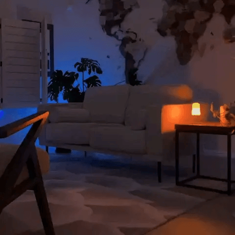 Cozy Soft LED Desk Lamp with Flicker Light Effect