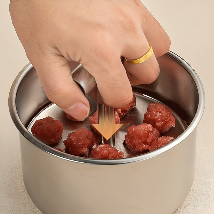 Easy Release Stainless Steel Meatball Maker Tool