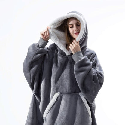 Soft Plush Hooded Blanket Throw