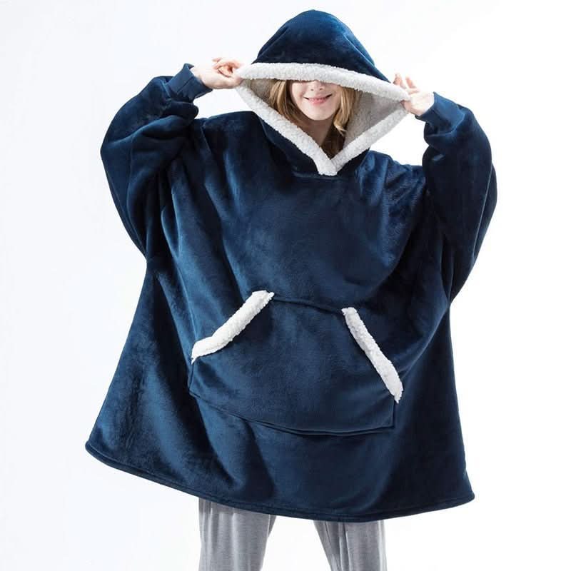 Soft Plush Hooded Throw Blanket