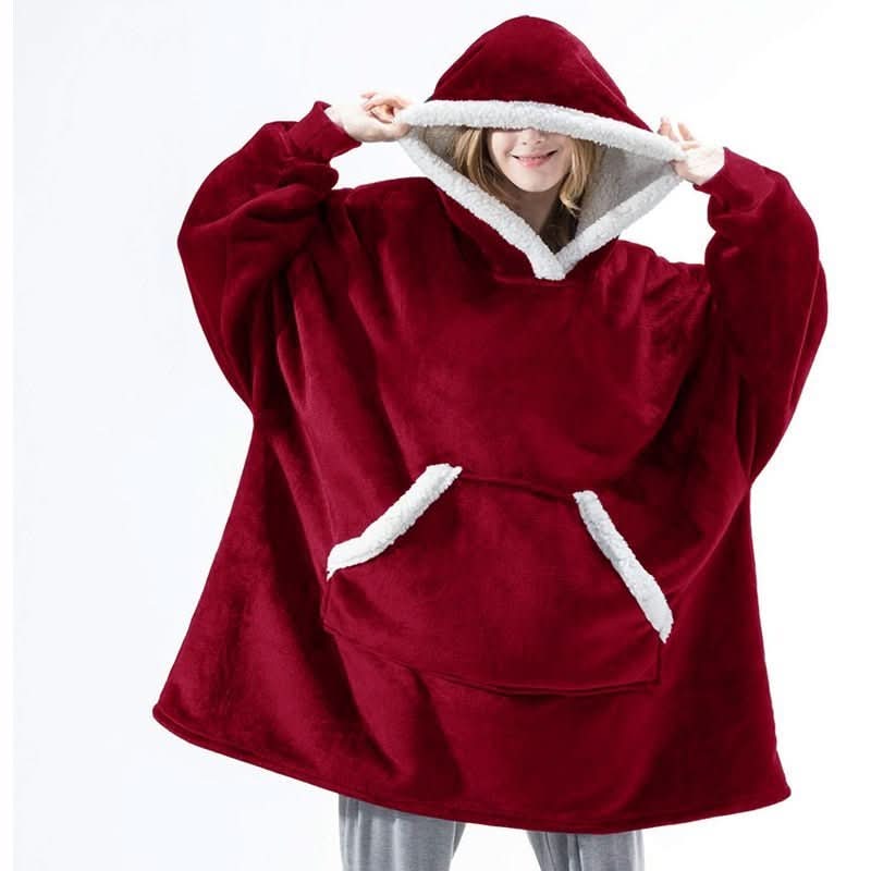 Soft Plush Hooded Blanket Throw