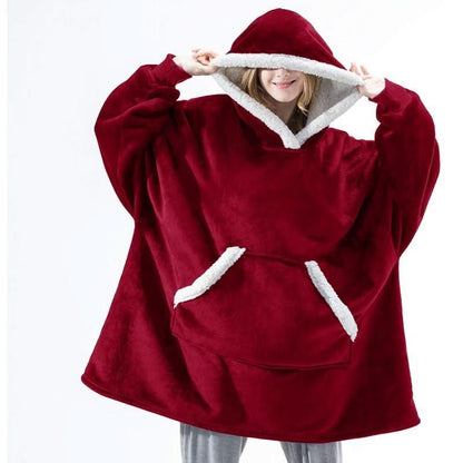 Soft Plush Hooded Blanket Throw