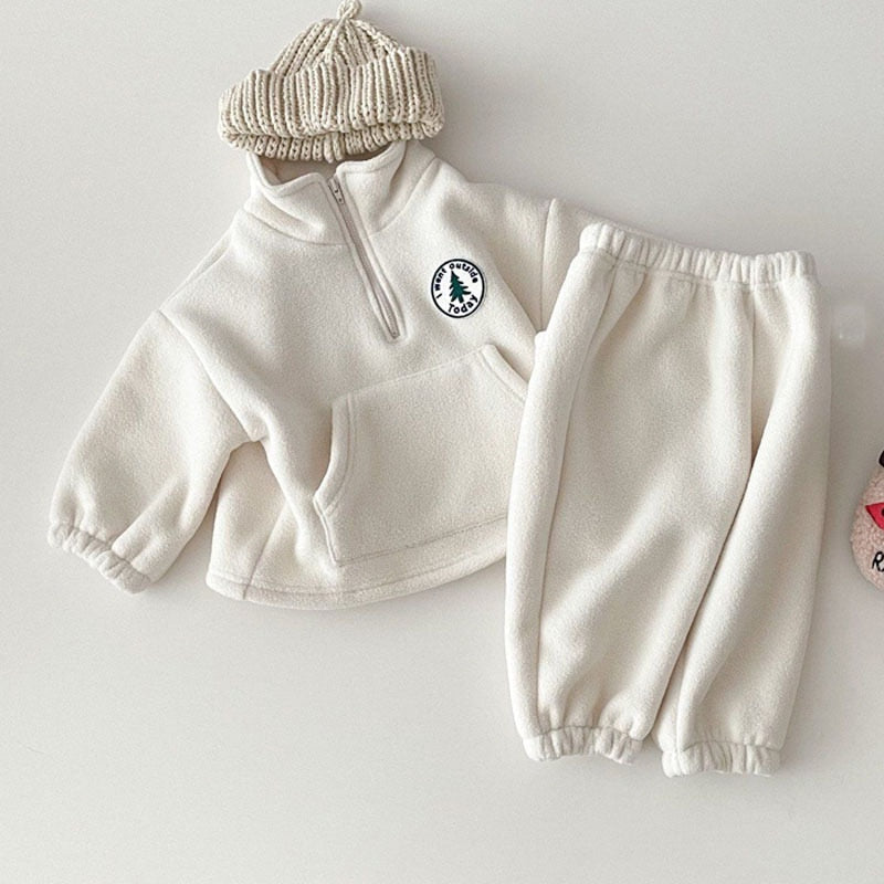 Soft Baby Fleece Hooded Set