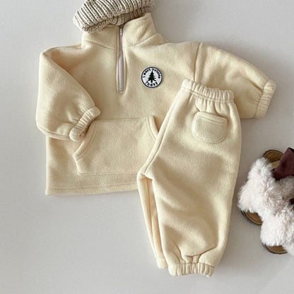 Soft Baby Fleece Hooded Set
