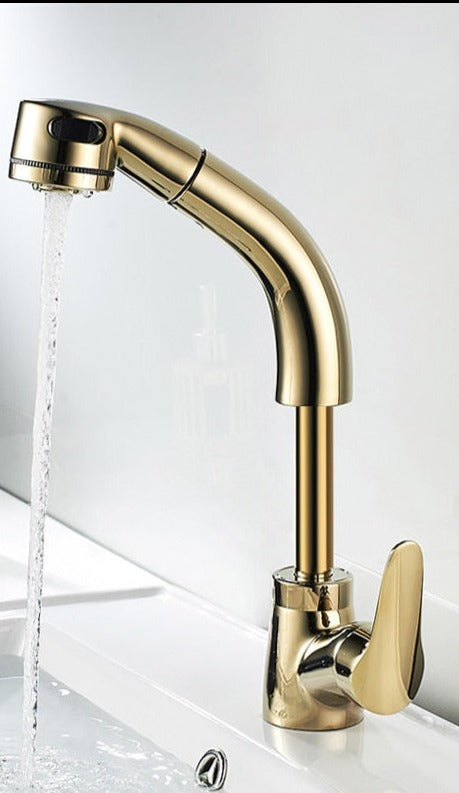 EasyTouch Adjustable Kitchen Faucet Pullout Brushed Chrome Finish