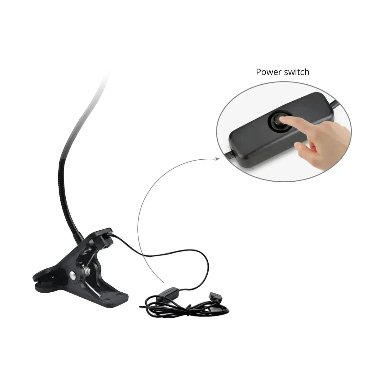 Compact LED Table Lamp with Flexible Neck
